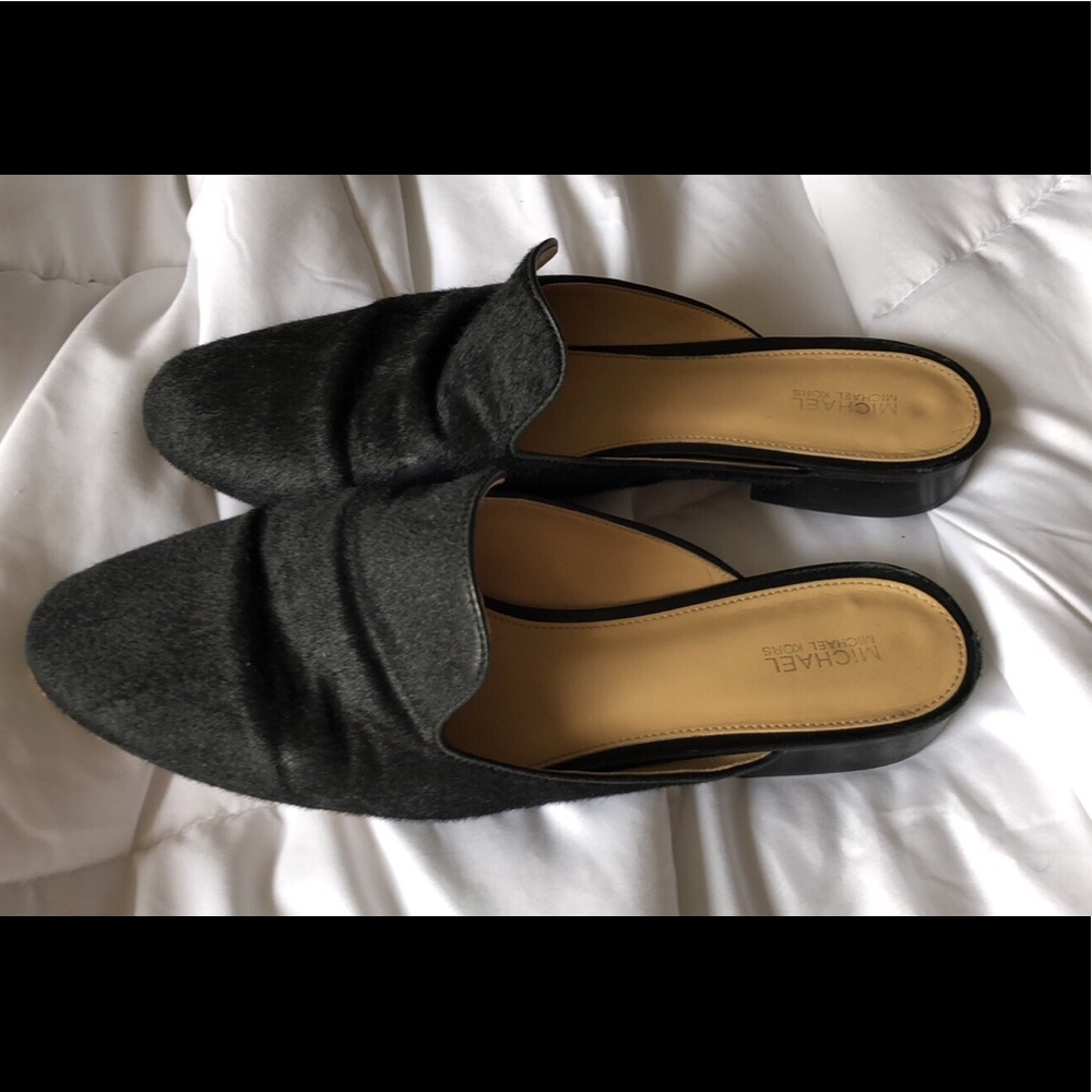 Michael Kors Calf Hair Black Mules